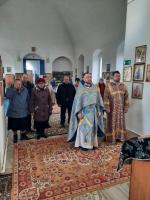 Богослужение в праздник Благовещения Пресвятой Богородицы в Зайцевке