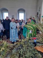 Богослужение в праздник Входа Господня в Иерусалим в Зайцевке 