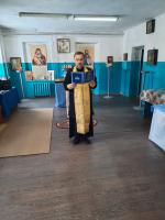 Богослужение в Успенском храме с. Новобелая