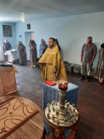 Богослужение в Успенском храме с. Новобелая