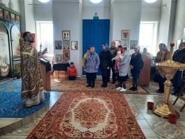 Богослужение в праздник Благовещения Пресвятой Богородицы в Зайцевке