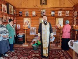 Освящение Пасхальной снеди в Свято-Покровской часовне с. Смаглеевка