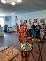 Богослужение в Успенском храме с. Новобелая