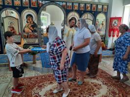 Богослужение в  день памяти апостолов Петра и Павла в Зайцевке