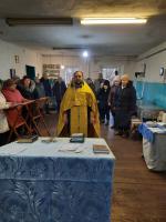 Богослужение в Успенском храме с. Новобелая