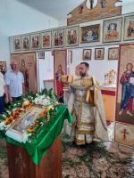 Первая Божественная литургия в Никольском храме с. Талы