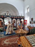 Богослужение в Успенском храме с. Зайцевка 
