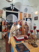 Богослужение в Успенском храме с. Зайцевка в Неделю 30-ю по Пятидесятнице