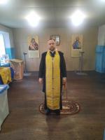 Богослужение в Успенском храме с. Новобелая, в день памяти сщмч. Петра (Зверева), архиепископа Воронежского  