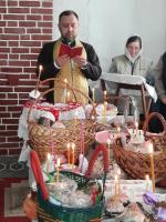 Освящение Пасхальной снеди в Никольском храме с. Талы