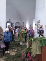 Богослужение в праздник Святой Троицы в Зайцевке