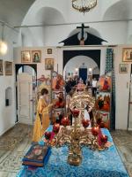 Богослужение в праздник Воздвижения Честного и Животворящего Креста Господня в Зайцевке