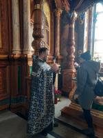 Настоятель Покровского храма с. Осиковка иерей Алексий Жиляев совершил чтение акафиста в Благовещенском кафедральном соборе г. Воронежа